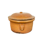 Antique French Terracotta Cooking Pot with Lion Heads