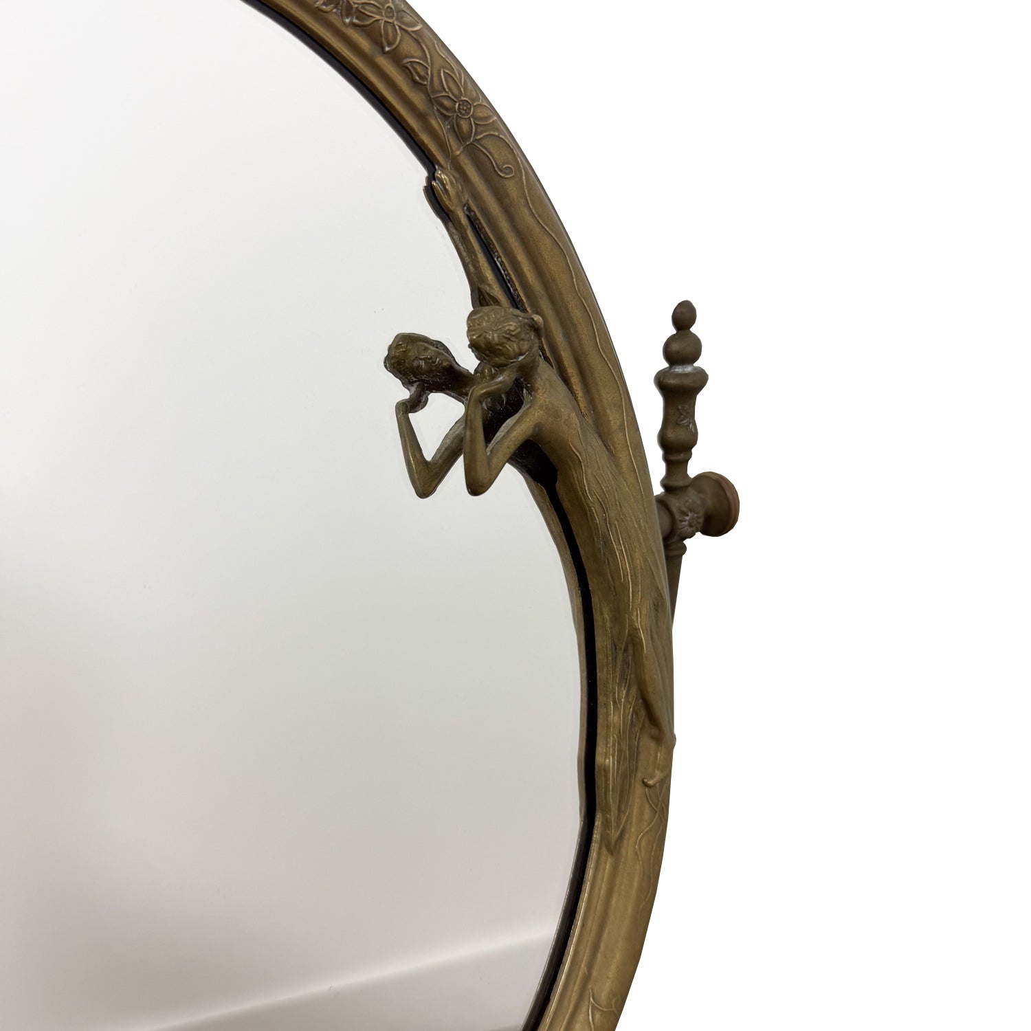 Art Nouveau Style Vanity Mirror with female figure