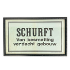 Dutch WWII Scabies Warning Poster sign