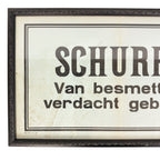 Dutch WWII Scabies Warning Poster sign