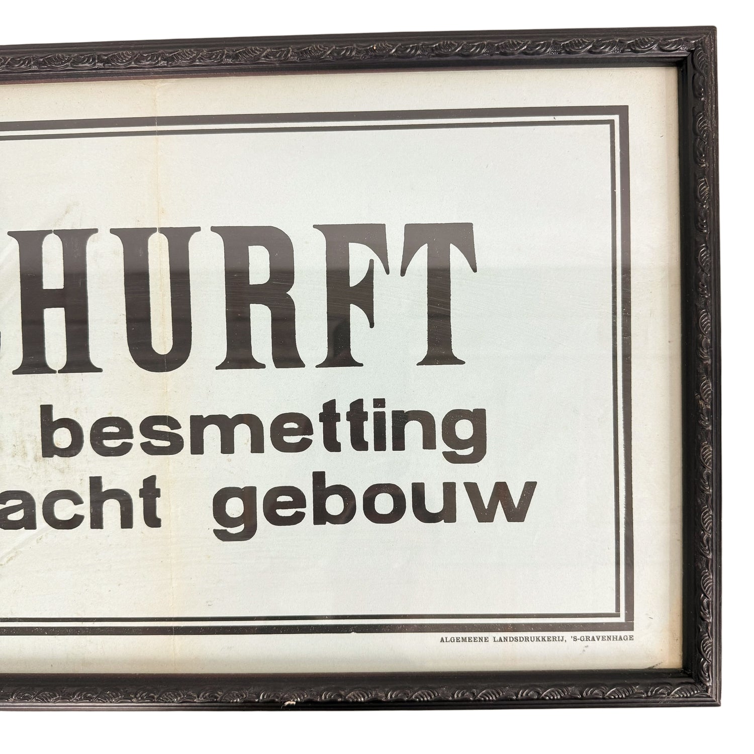 Dutch WWII Scabies Warning Poster sign