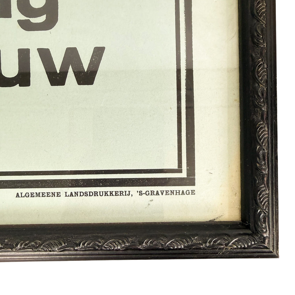 Dutch WWII Scabies Warning Poster sign