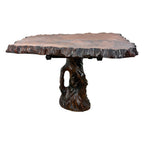 Vintage Brutalist Hand Carved Organic Side Table