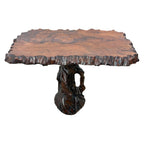 Vintage Brutalist Hand Carved Organic Side Table