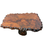 Vintage Brutalist Hand Carved Organic Side Table