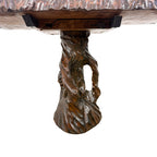 Vintage Brutalist Hand Carved Organic Side Table