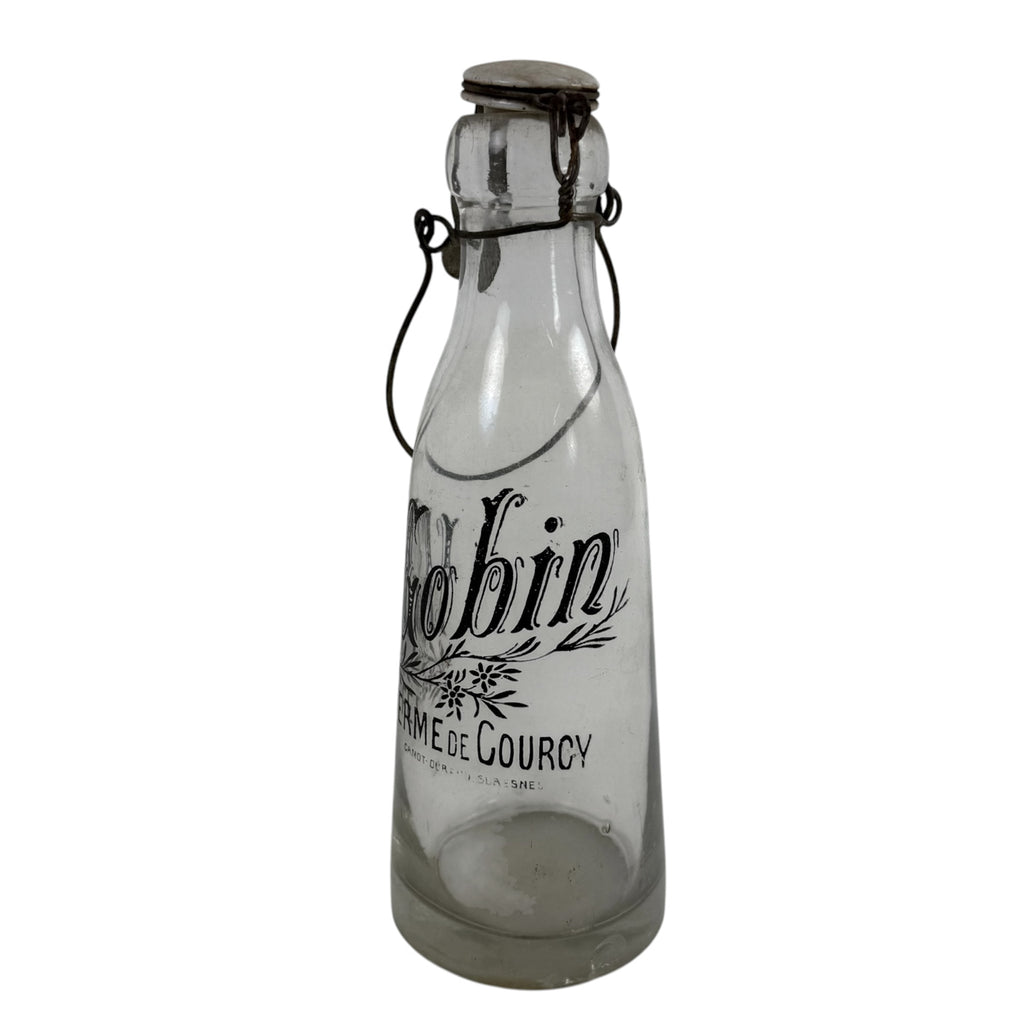 Collection of 42 Antique French Milk, Wine & Liquor Bottles