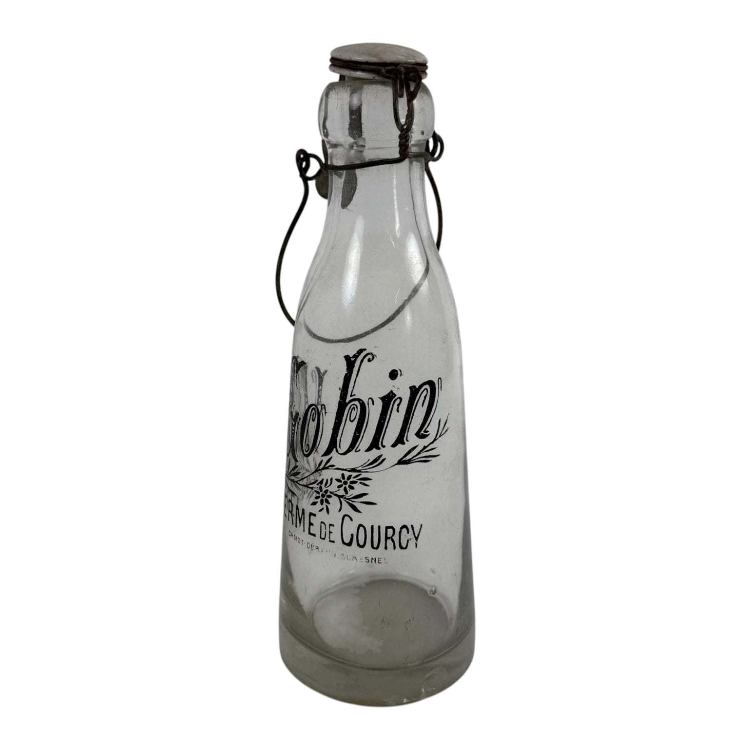 Collection of 42 Antique French Milk, Wine & Liquor Bottles