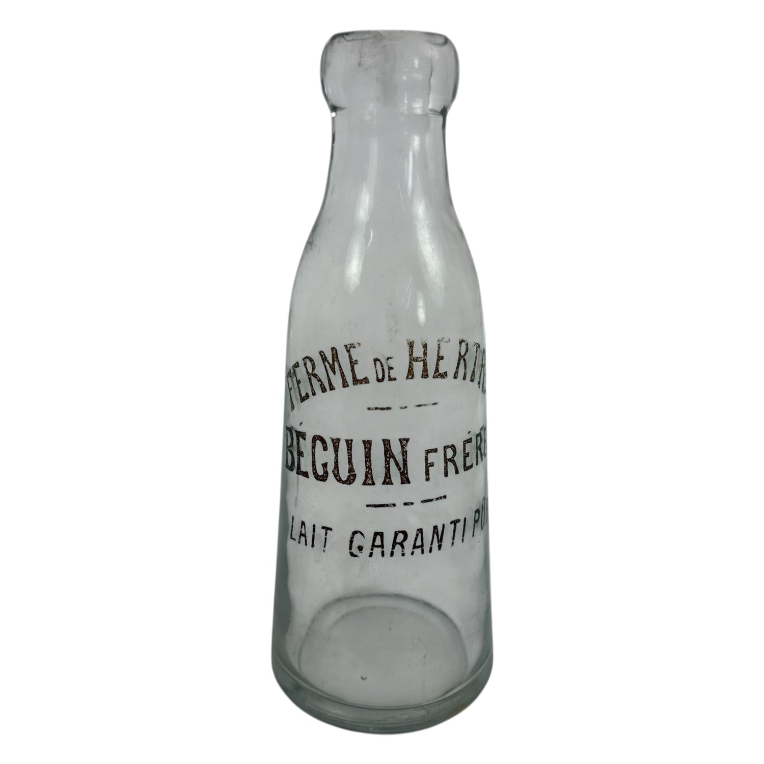 Collection of 42 Antique French Milk, Wine & Liquor Bottles
