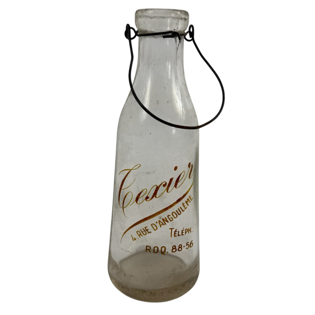 Collection of 42 Antique French Milk, Wine & Liquor Bottles