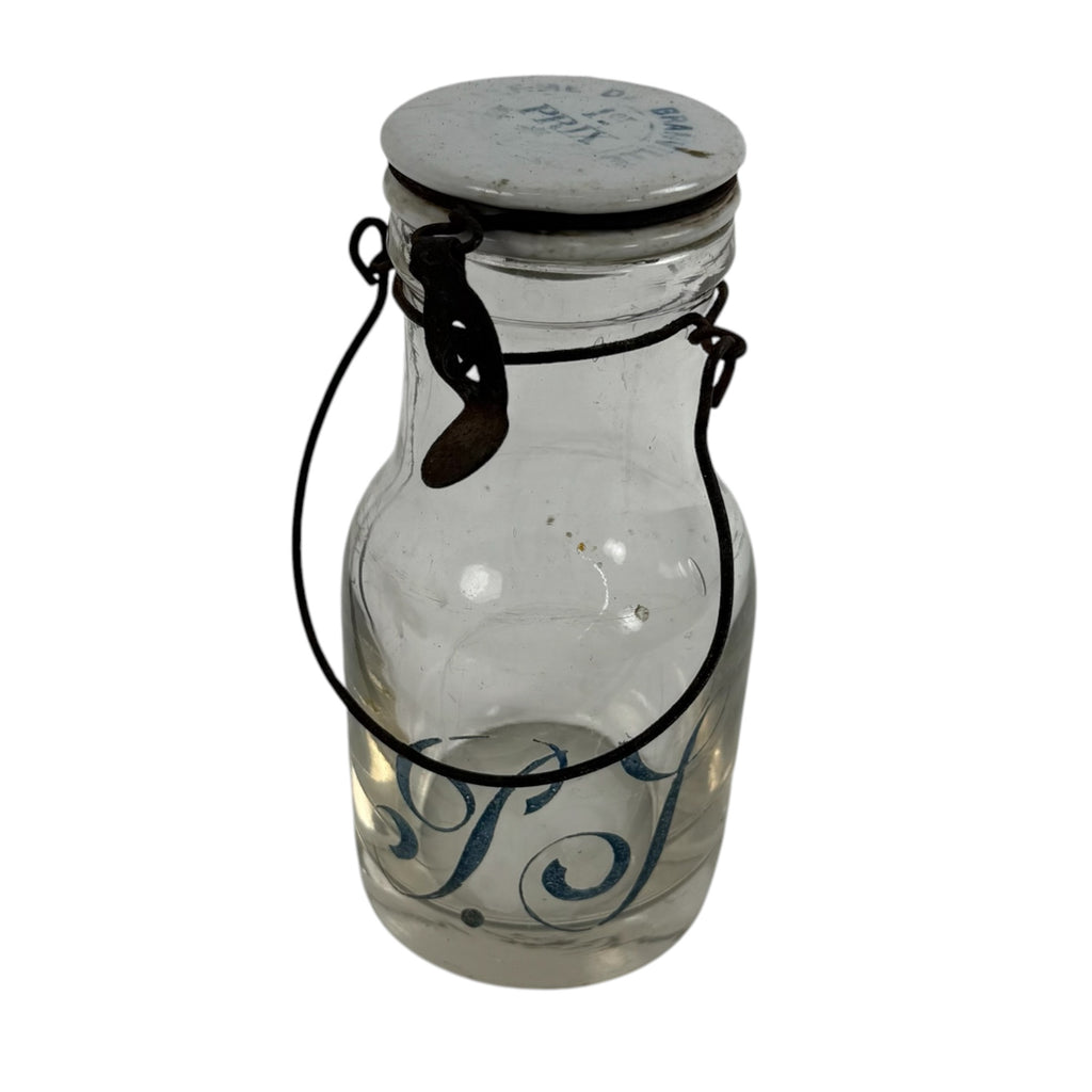 Collection of 42 Antique French Milk, Wine & Liquor Bottles