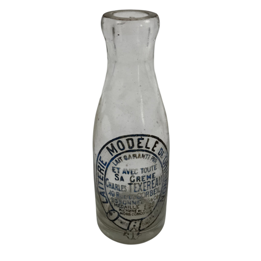 Collection of 42 Antique French Milk, Wine & Liquor Bottles