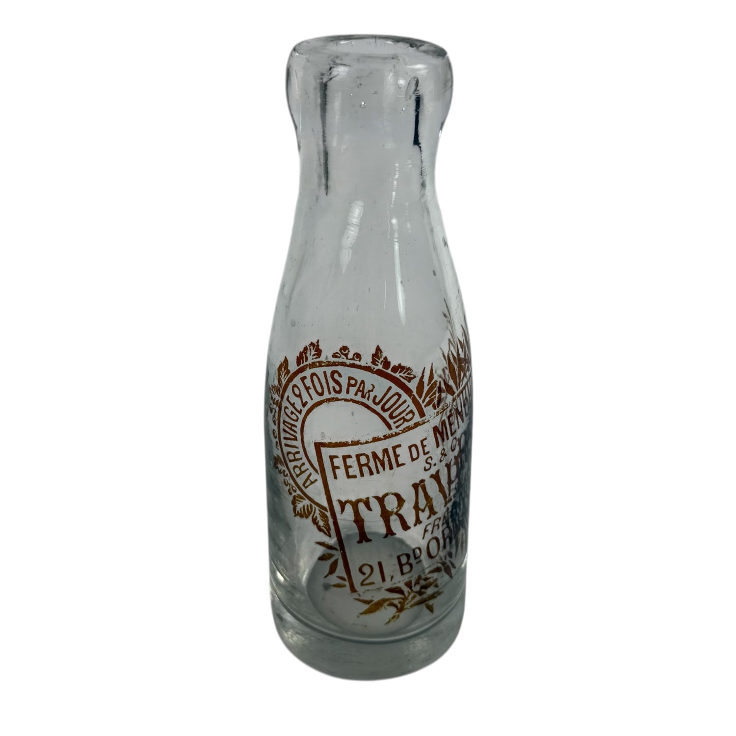 Collection of 42 Antique French Milk, Wine & Liquor Bottles