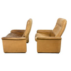 Pair of De Sede DS-50 Leather Lounge Chairs