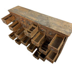 Large Antique Bank of Drawers 48 Drawers