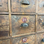 Large Antique Bank of Drawers 48 Drawers