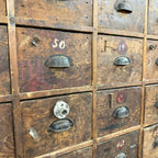Large Antique Bank of Drawers 48 Drawers