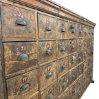 Large Antique Bank of Drawers 48 Drawers
