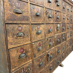Large Antique Bank of Drawers 48 Drawers