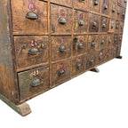 Large Antique Bank of Drawers 48 Drawers