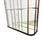 Large Antique Museum Display Cabinet with Curved Glass