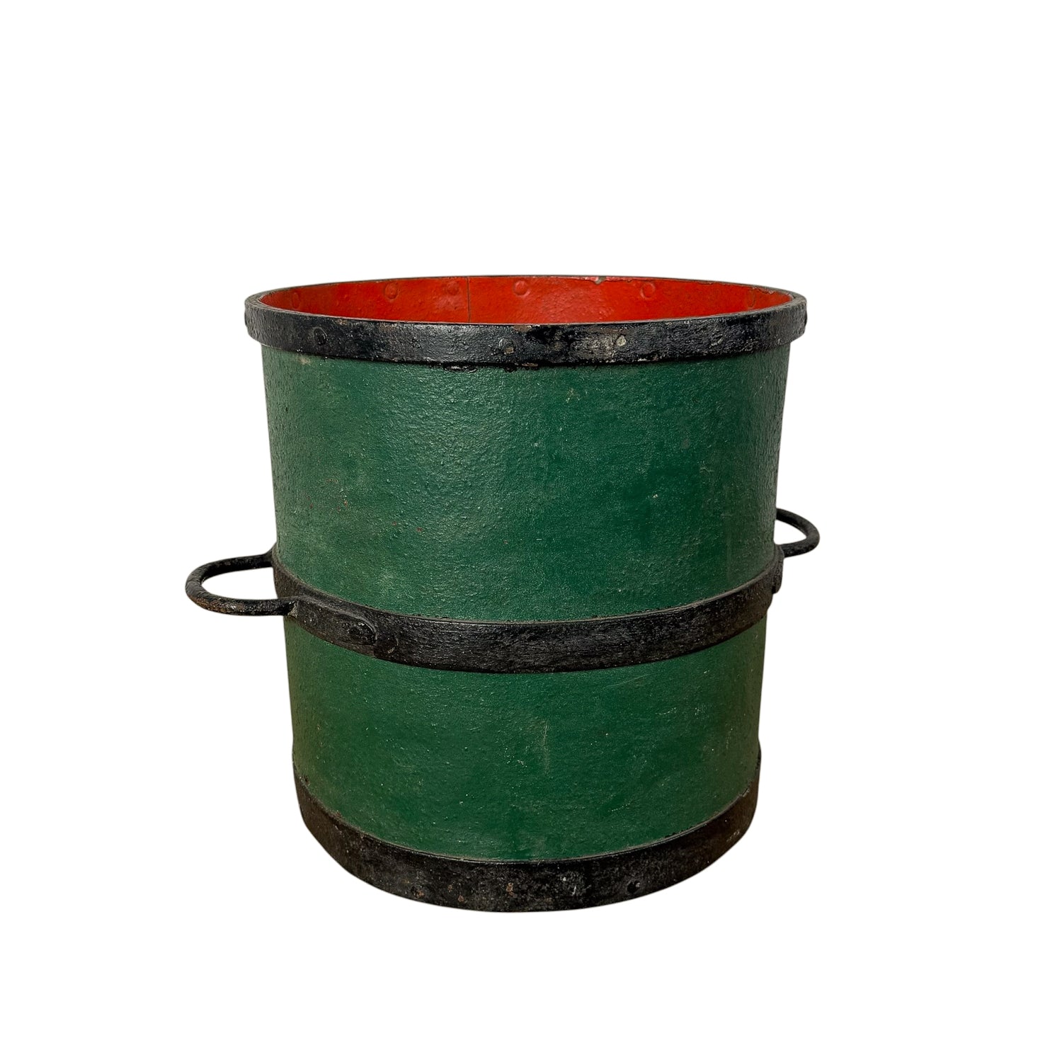 Antique Industrial Riveted Measuring Bucket
