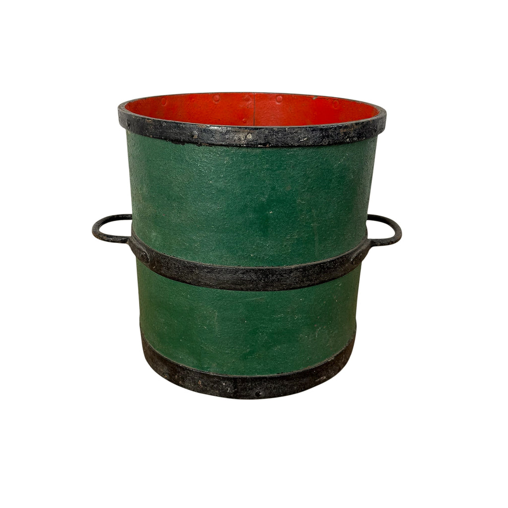 Antique Industrial Riveted Measuring Bucket