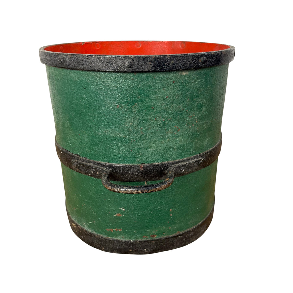 Antique Industrial Riveted Measuring Bucket