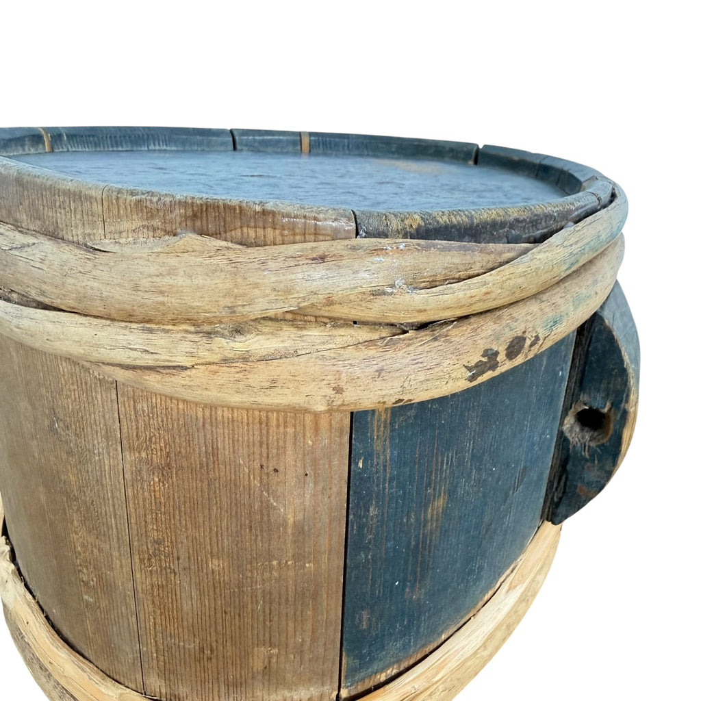 Antique Swedish Wooden Field Flask Dated 1847