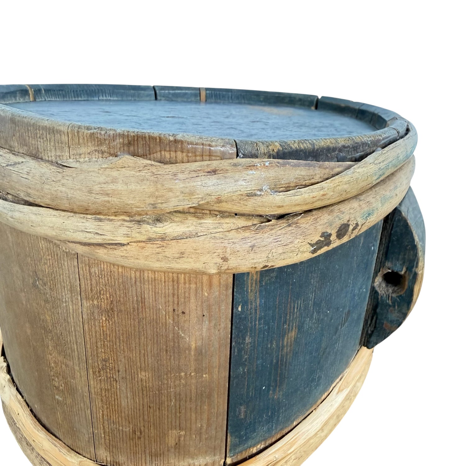 Antique Swedish Wooden Field Flask Dated 1847
