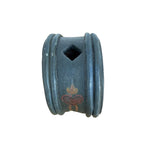 Antique Scandinavian Wooden Field Flask Floral