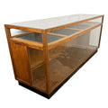 Large vintage oak shop display counter
