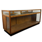 Large vintage oak shop display counter