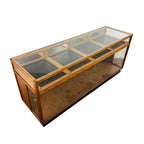 Large vintage oak shop display counter