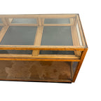 Large vintage oak shop display counter
