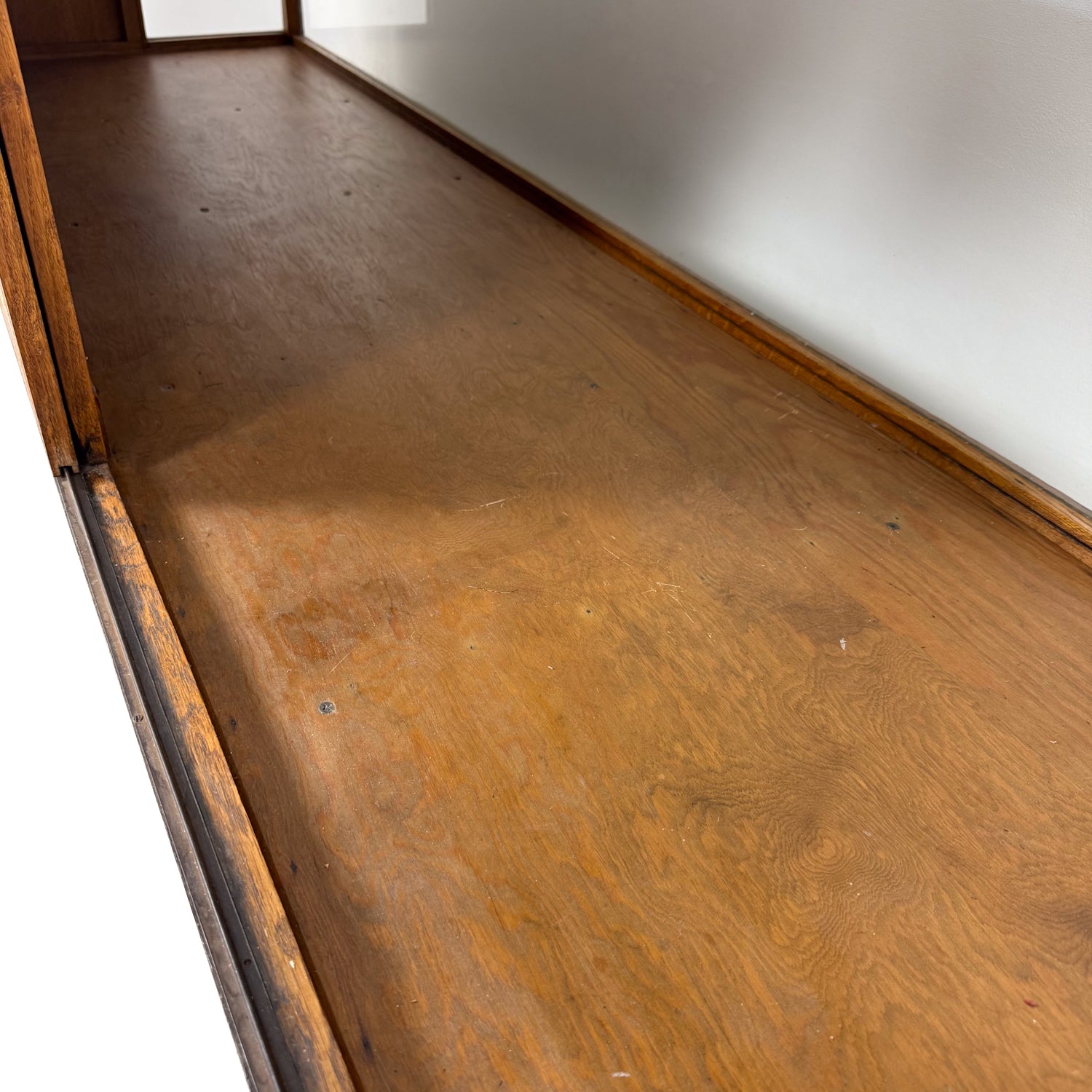 Large vintage oak shop display counter