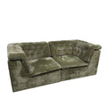 Vintage Modular Velvet Sofa  Olive 2 seater