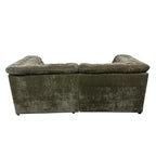 Vintage Modular Velvet Sofa  Olive 2 seater