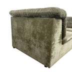 Vintage Modular Velvet Sofa  Olive 2 seater