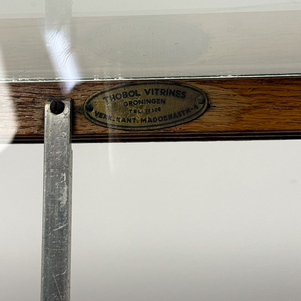 Antique Oak Shop Display Case by Thobol Groningen