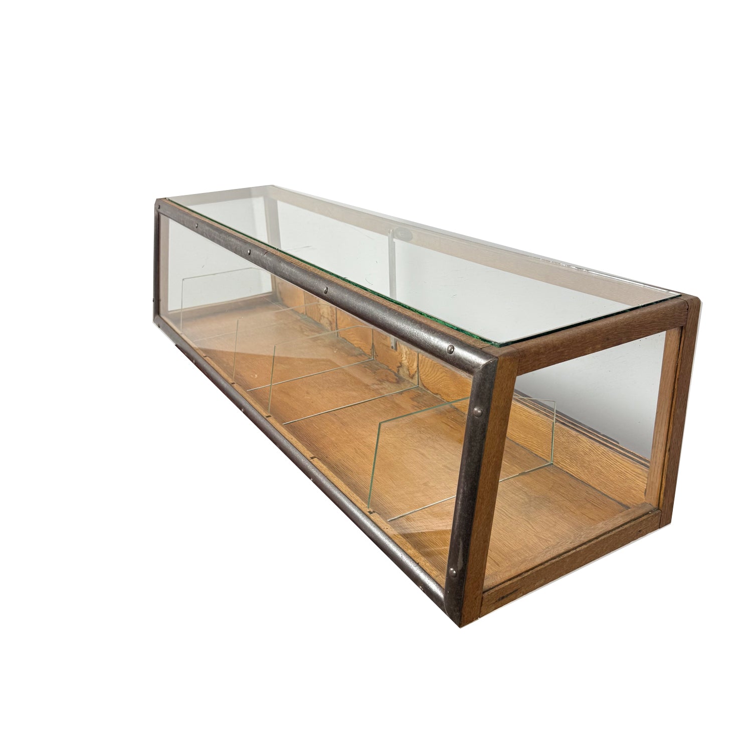Antique Oak Shop Display Case by Thobol Groningen
