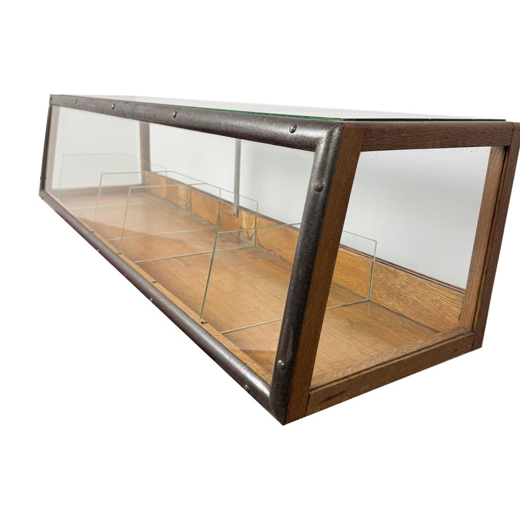 Antique Oak Shop Display Case by Thobol Groningen