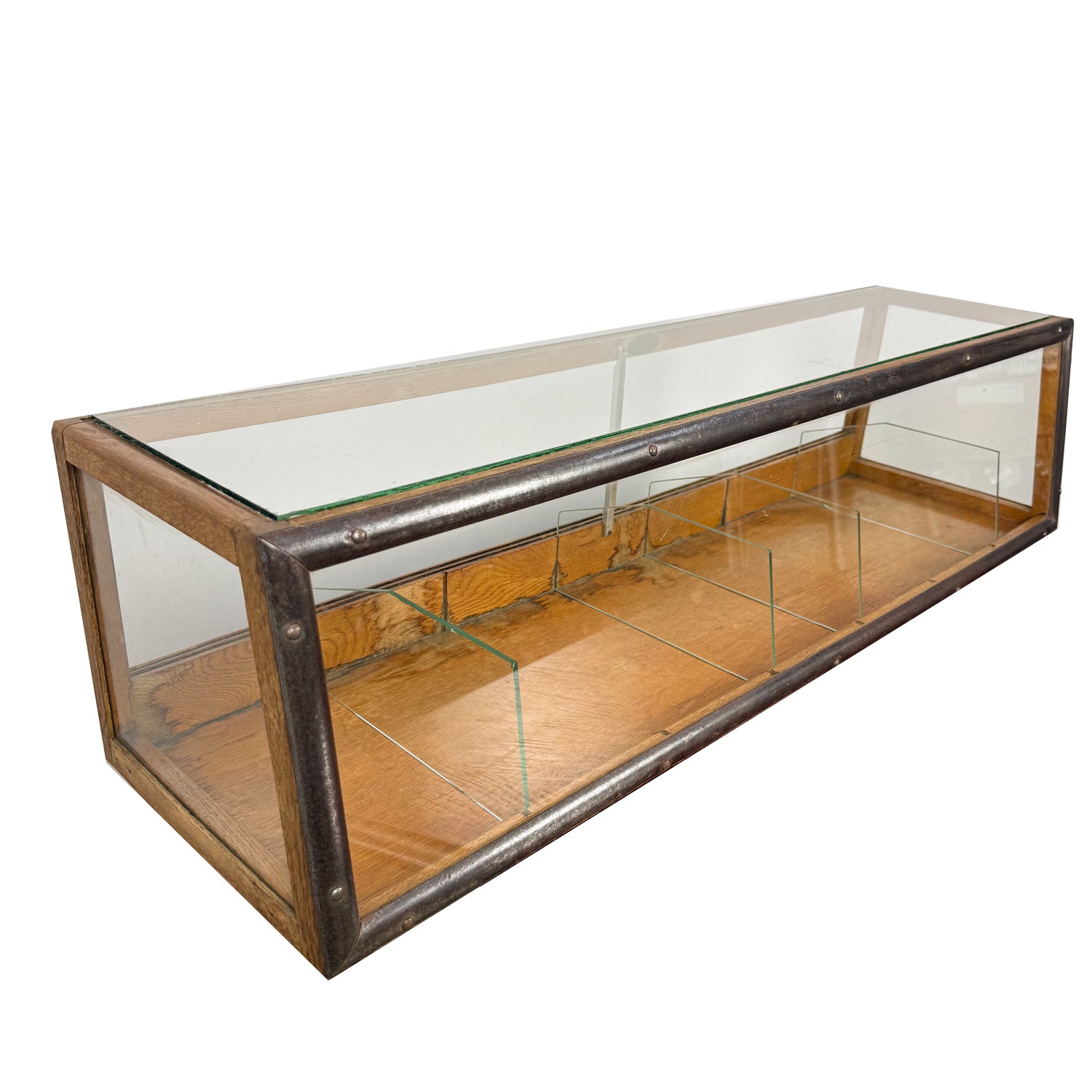 Antique Oak Shop Display Case by Thobol Groningen