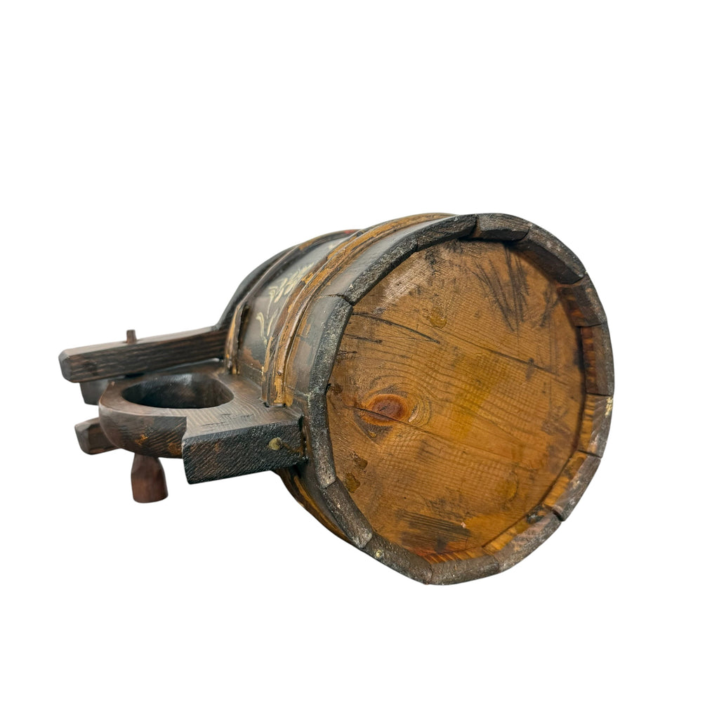 Zweeds Handbeschilderd Houten Bierpul