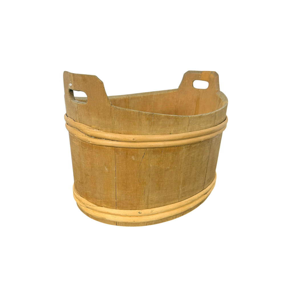 Vintage Scandinavische Gebogen Houten Deegschaal