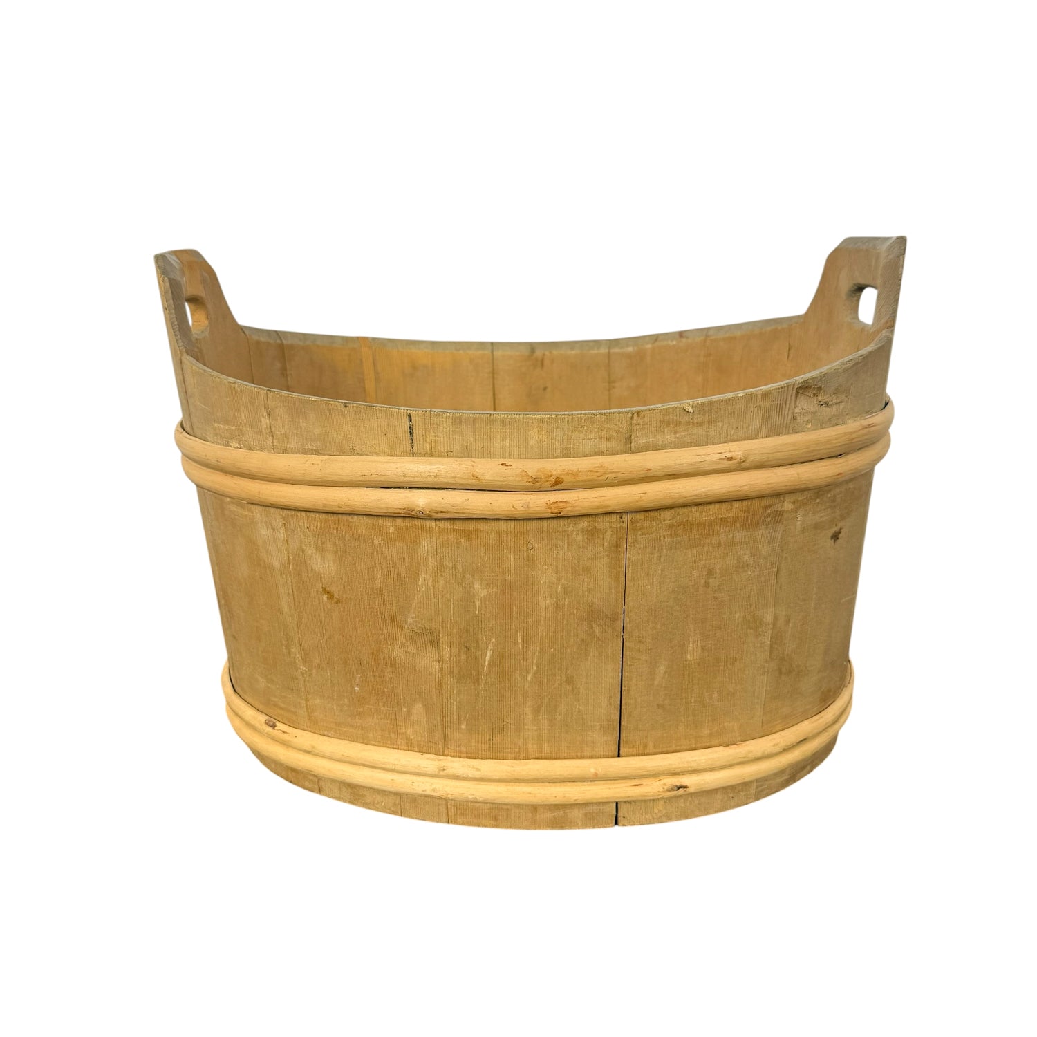 Vintage Scandinavische Gebogen Houten Deegschaal