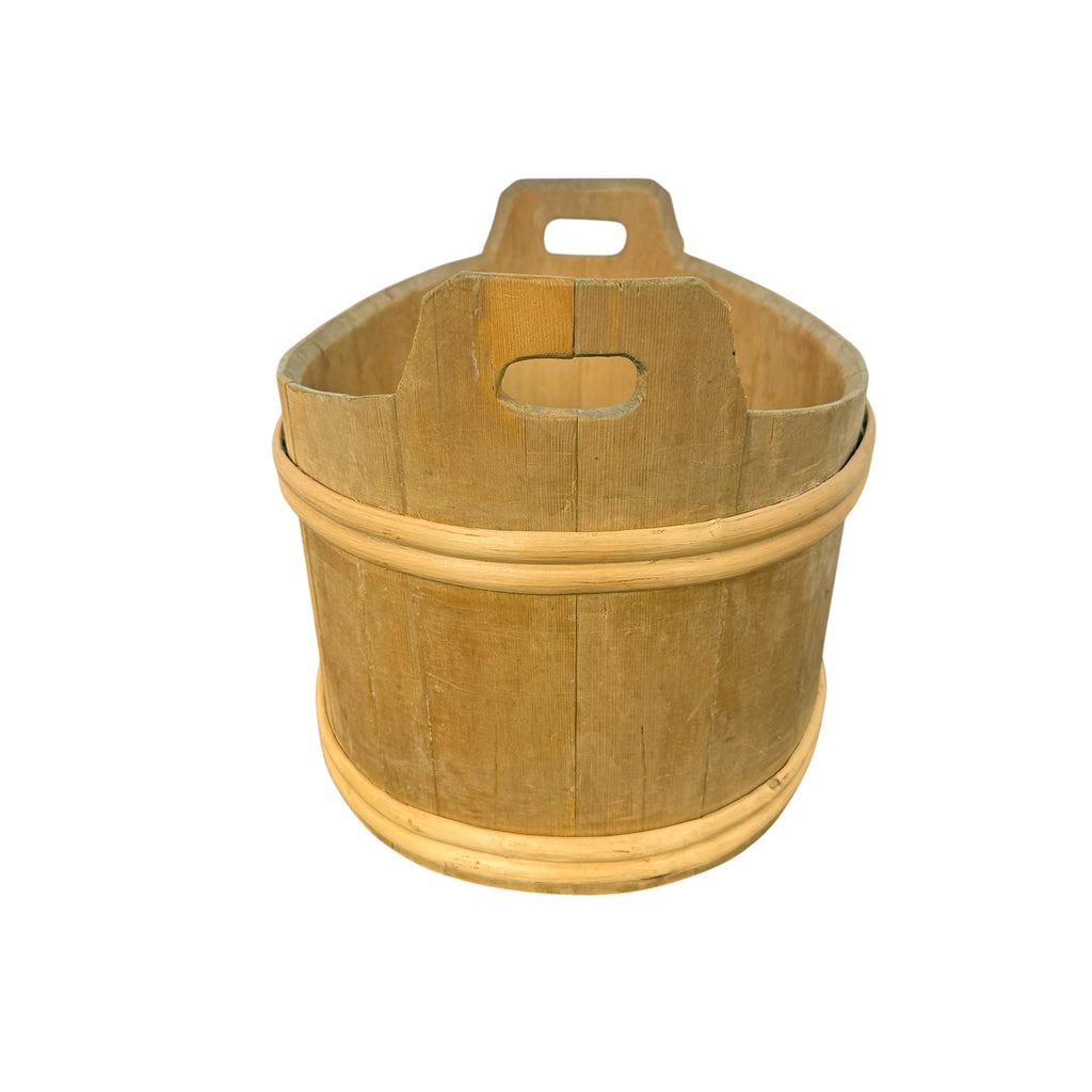 Vintage Scandinavische Gebogen Houten Deegschaal