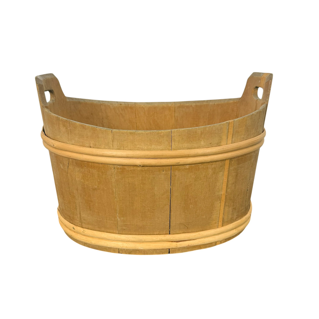 Vintage Scandinavische Gebogen Houten Deegschaal
