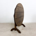 French antique rustic oak wine table