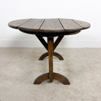 French antique rustic oak wine table